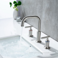 Widespread Bathroom Faucet Brushed Nickel